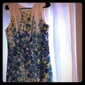 Like new white, blue and green dress size 18 JCP